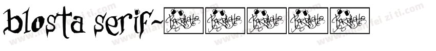 blosta serif字体转换